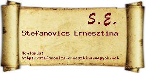 Stefanovics Ernesztina névjegykártya